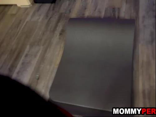 Horny son gets a blowjob from step mom and sister